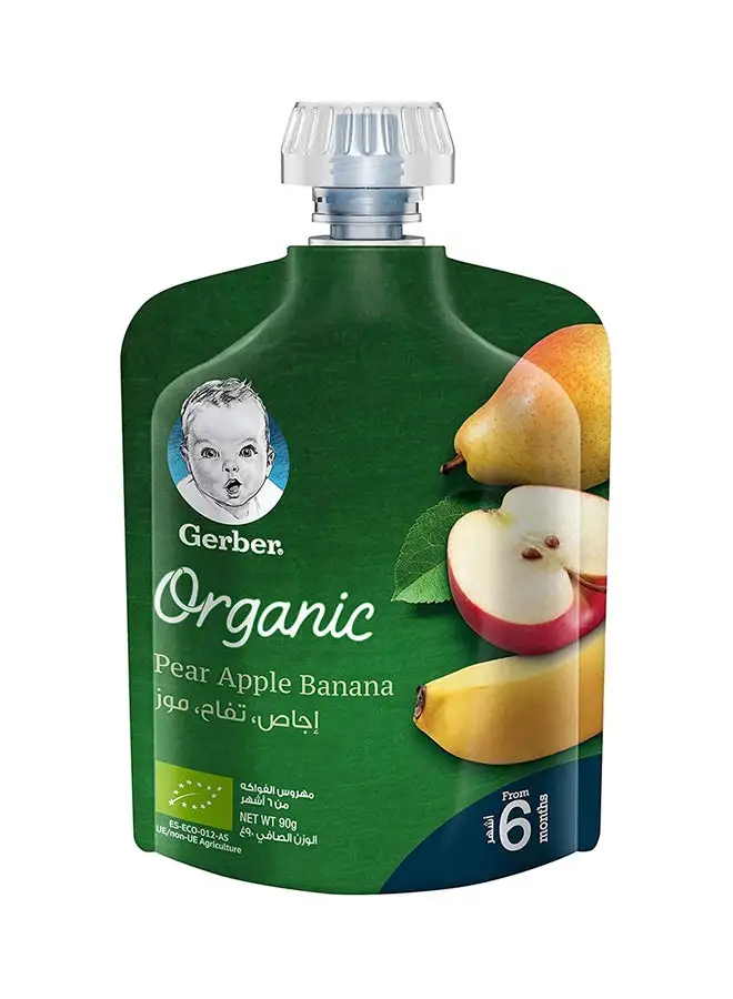 Gerber Organic Pear, Apple And Banana Baby Food 90grams