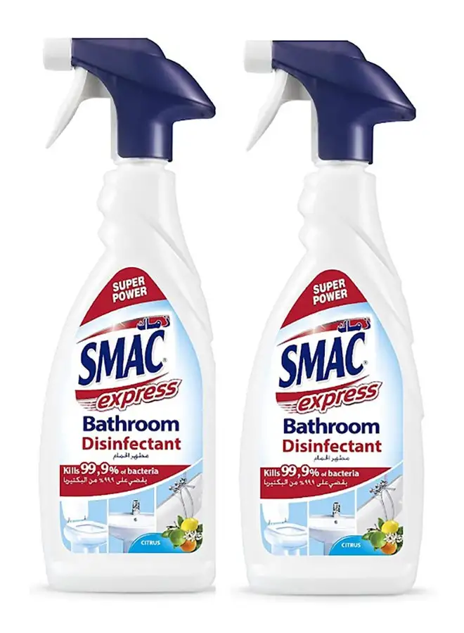 Smac Express Bathroom Disinfectant Citrus, Value Pack Of 2 650ml