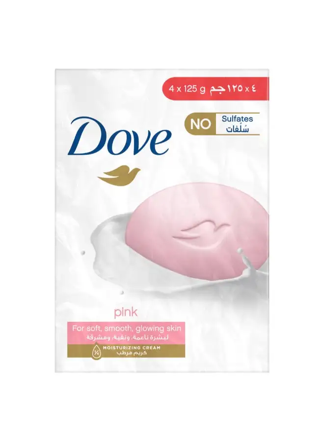 Dove Beauty Cream Soap Bar Pack Of 4 Pink 125grams