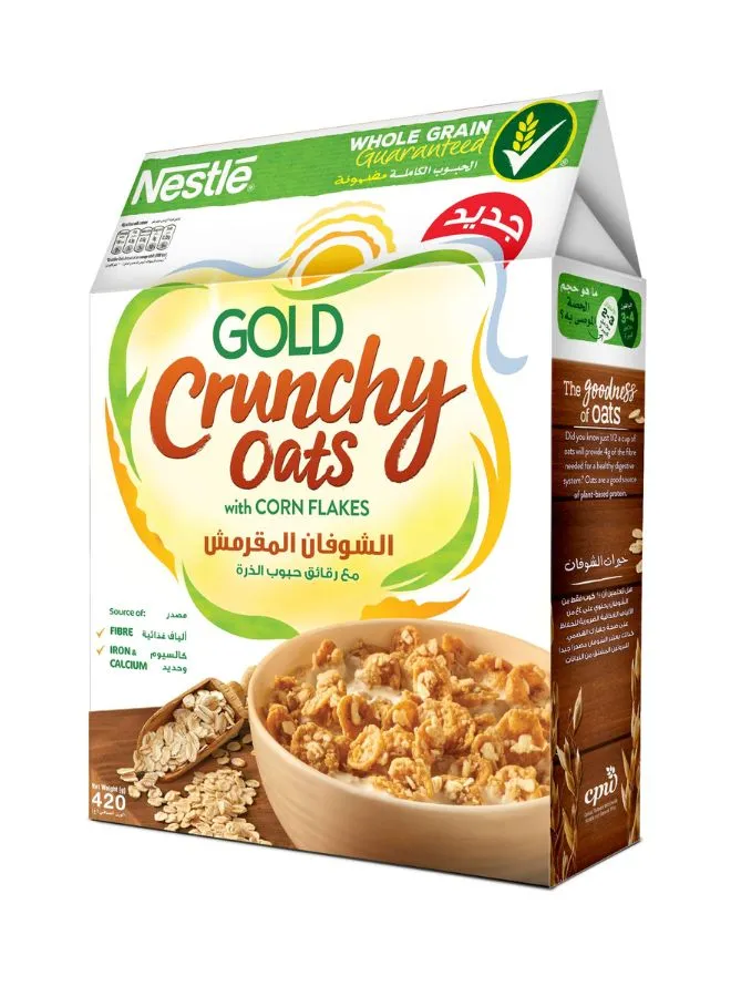 Nestle Gold Breakfast Cereal Crunchy Oats With Corn Flakes 420grams