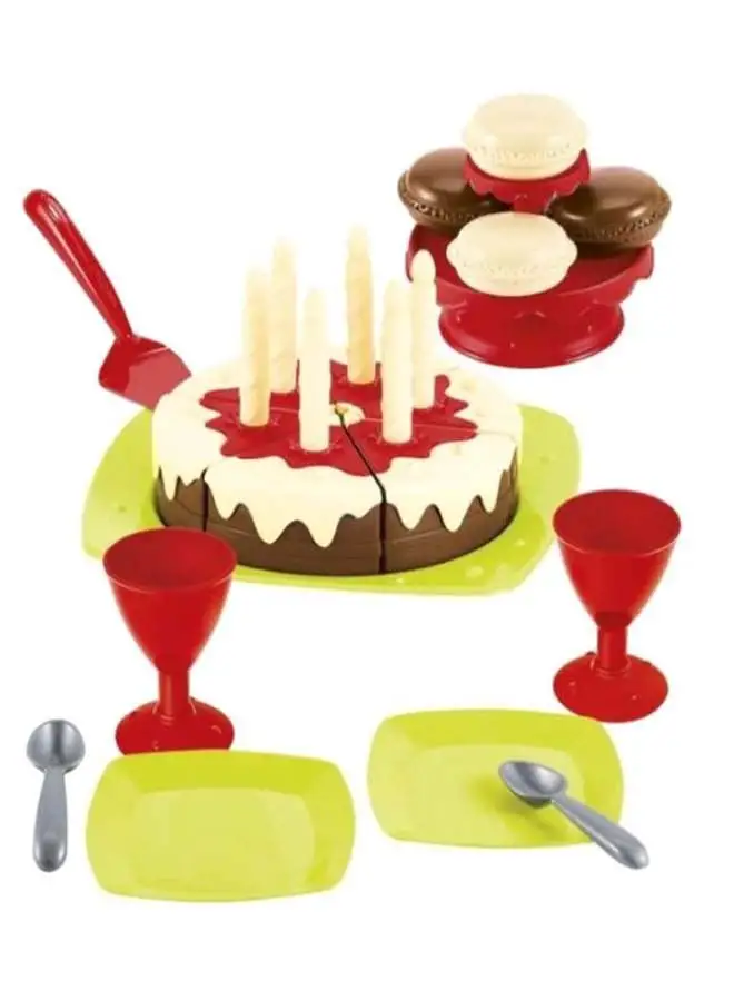 ecoiffier 25-Piece Birthday Cake Kitchen Playset 38 x 9.3cm