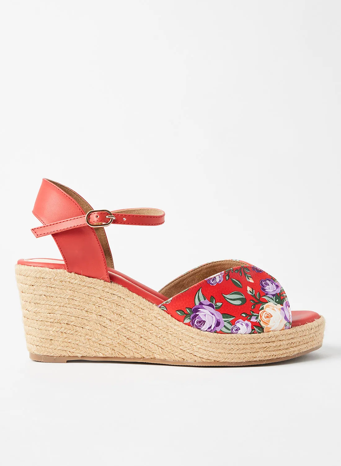 Geoomnii Patricia Stylish Wedge Espadrille Sandal Multicolour