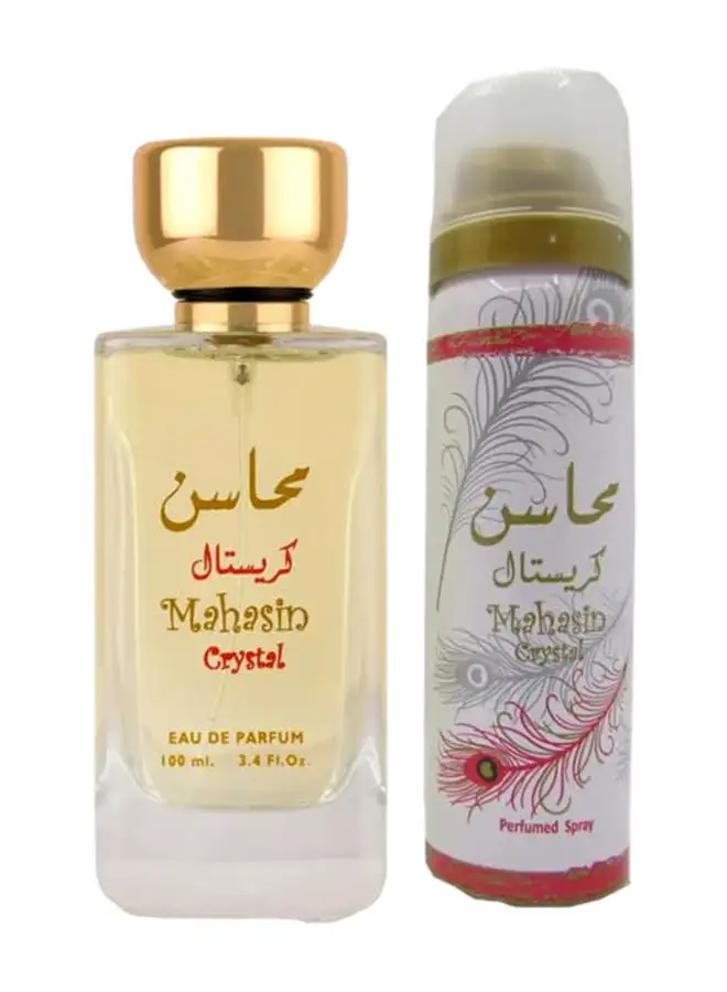 Lattafa Mahasin Crystal EDP With FREE Deodorant Inside 100ml