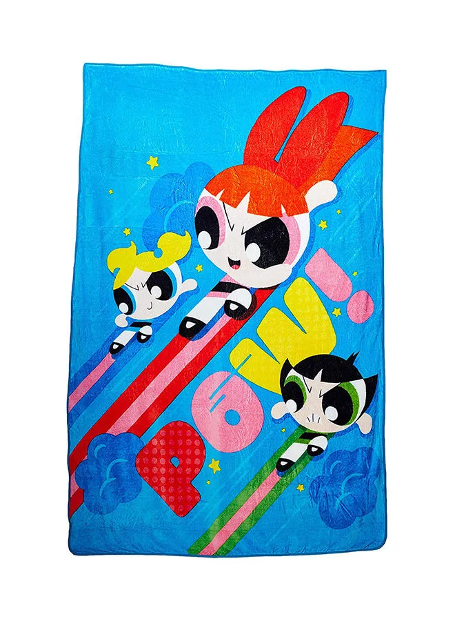 CN Powerpuff Girls Design Flannel Blanket Polyester Multicolour 160x220cm