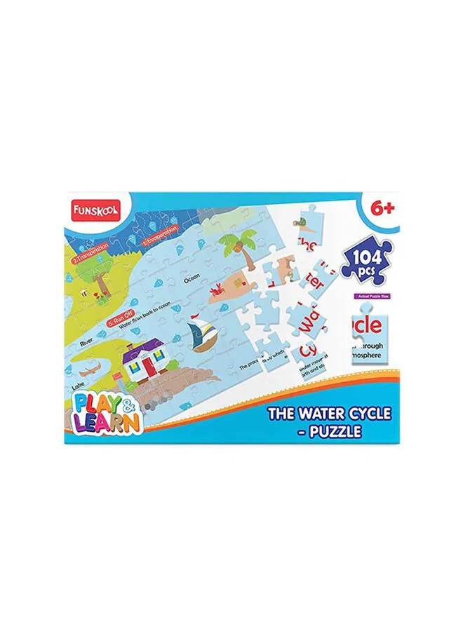 Funskool 104 - Pieces Water Cycle Floor Puzzle For Kids 44.23x36.52cm