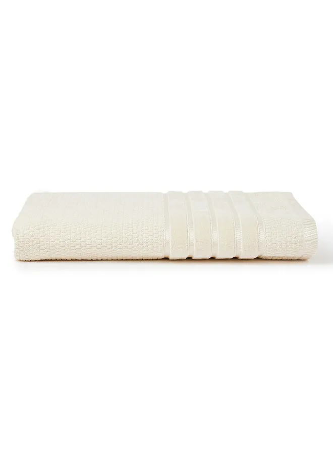 White Rose Viscose Border Hand Towel Cream 50X90cm