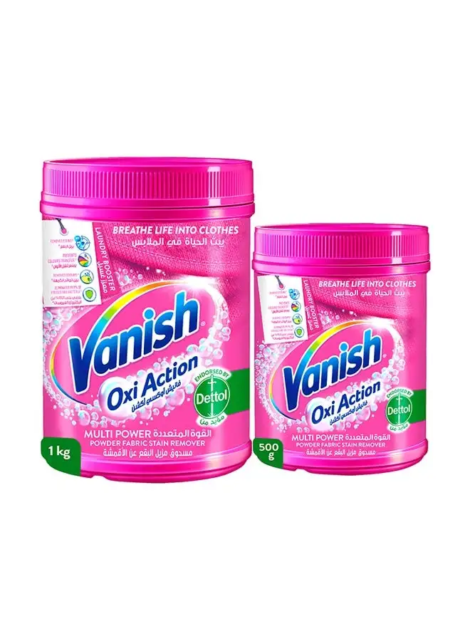 Vanish Pack Of Oxi Action Fabric Stain Remover Big Bottle(1000), Small Bottle(500)g