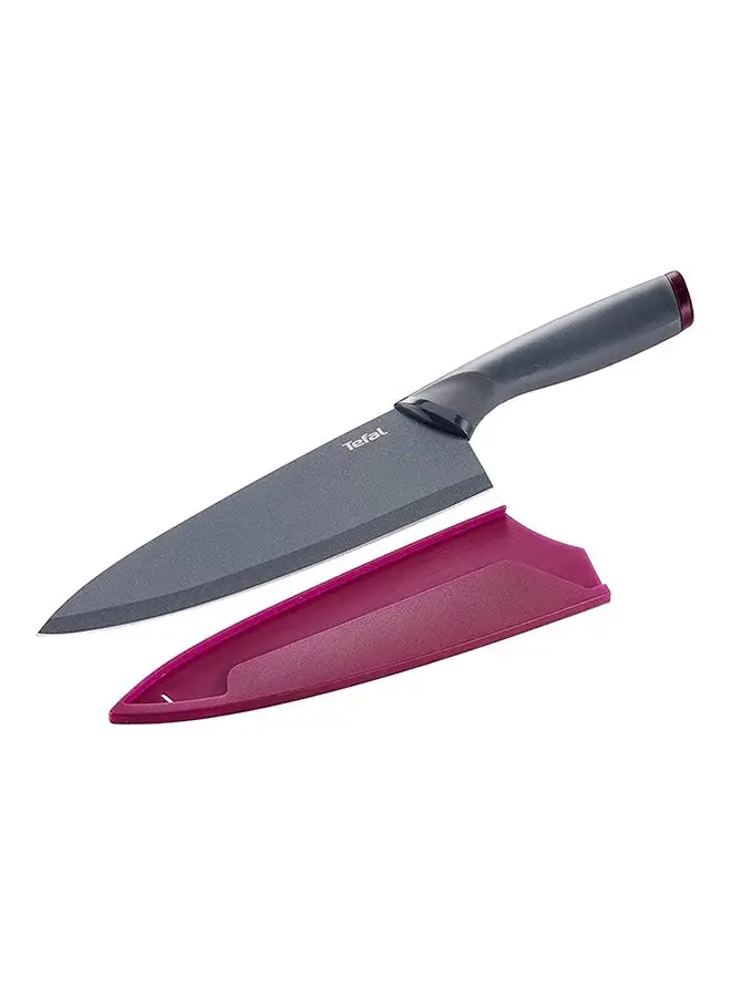 Tefal Chef Knife With Cover Grey/Purple 20cm