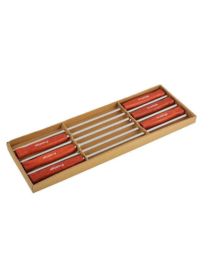 Prestige 6-Piece BBQ Skewers Brown 24cm