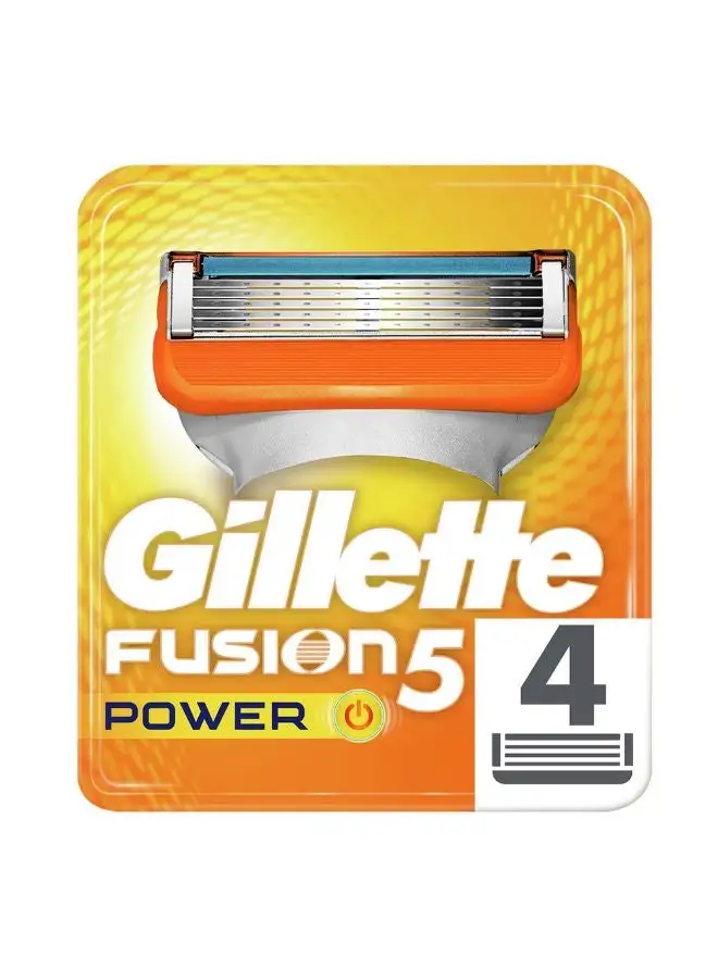 Gillette Fusion5 Power Mens Razor Blade Refills 4 Count