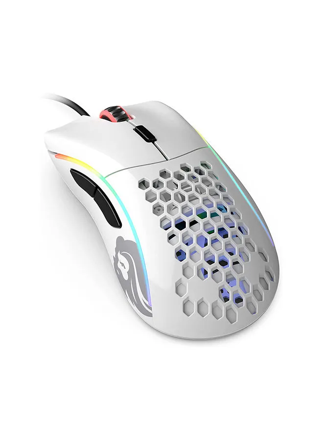 Glorious Glorious Gaming Mouse - Glorious Model D Minus Honeycomb Mouse - Superlight RGB PC Mouse - 62 g - Glossy White Wired