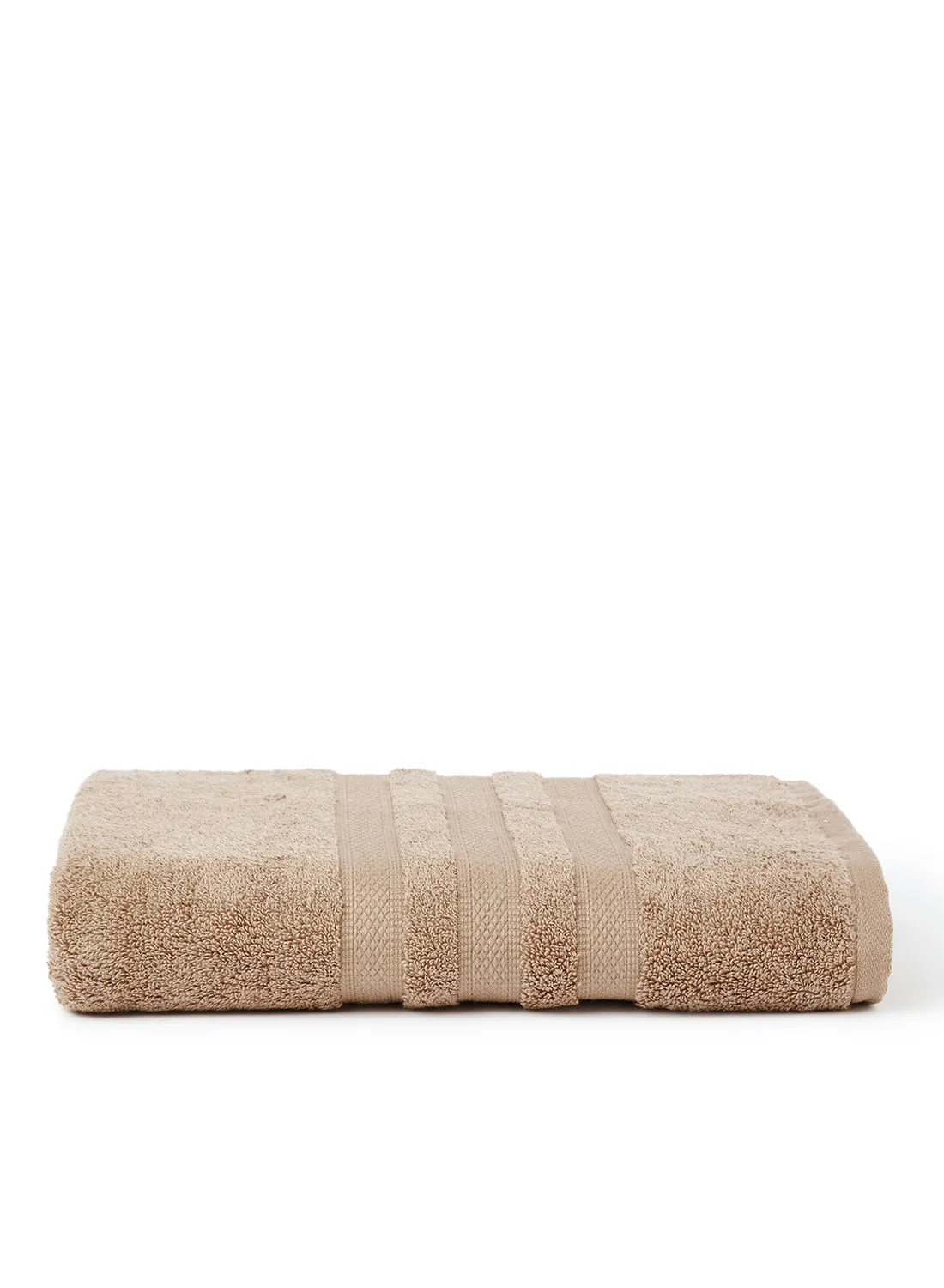 White Rose Zero Twist Quick Dry Bath Towel Camel Brown 80x160cm