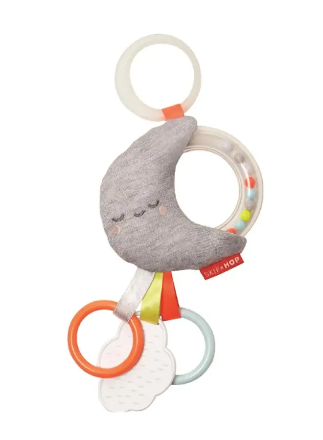 Skip Hop Lining Cloud Rattle Moon Stroller Baby Toy - Multicolour