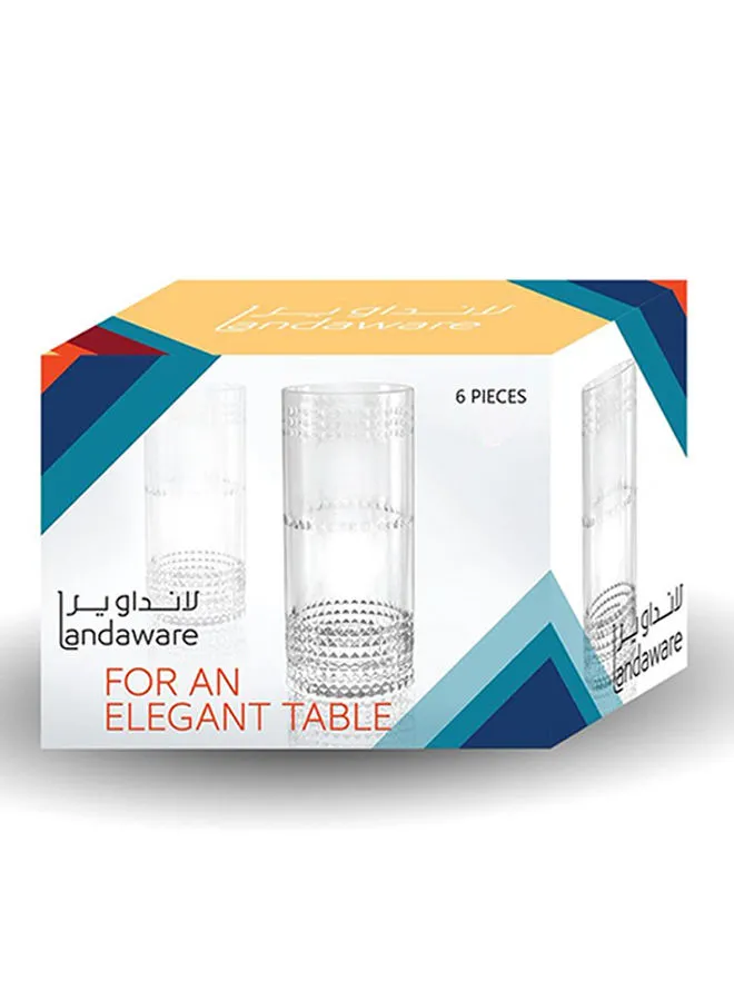 AZAD 6-Piece Landaware Tumbler Set Clear 