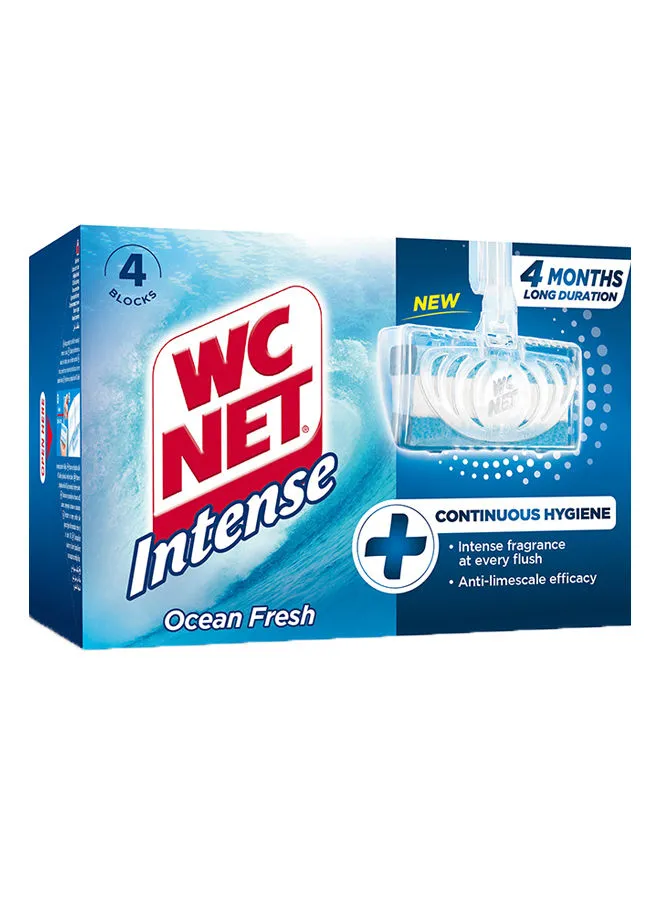 Wc Net Toilet Blocks Intense Ocean Fresh 4 Pieces