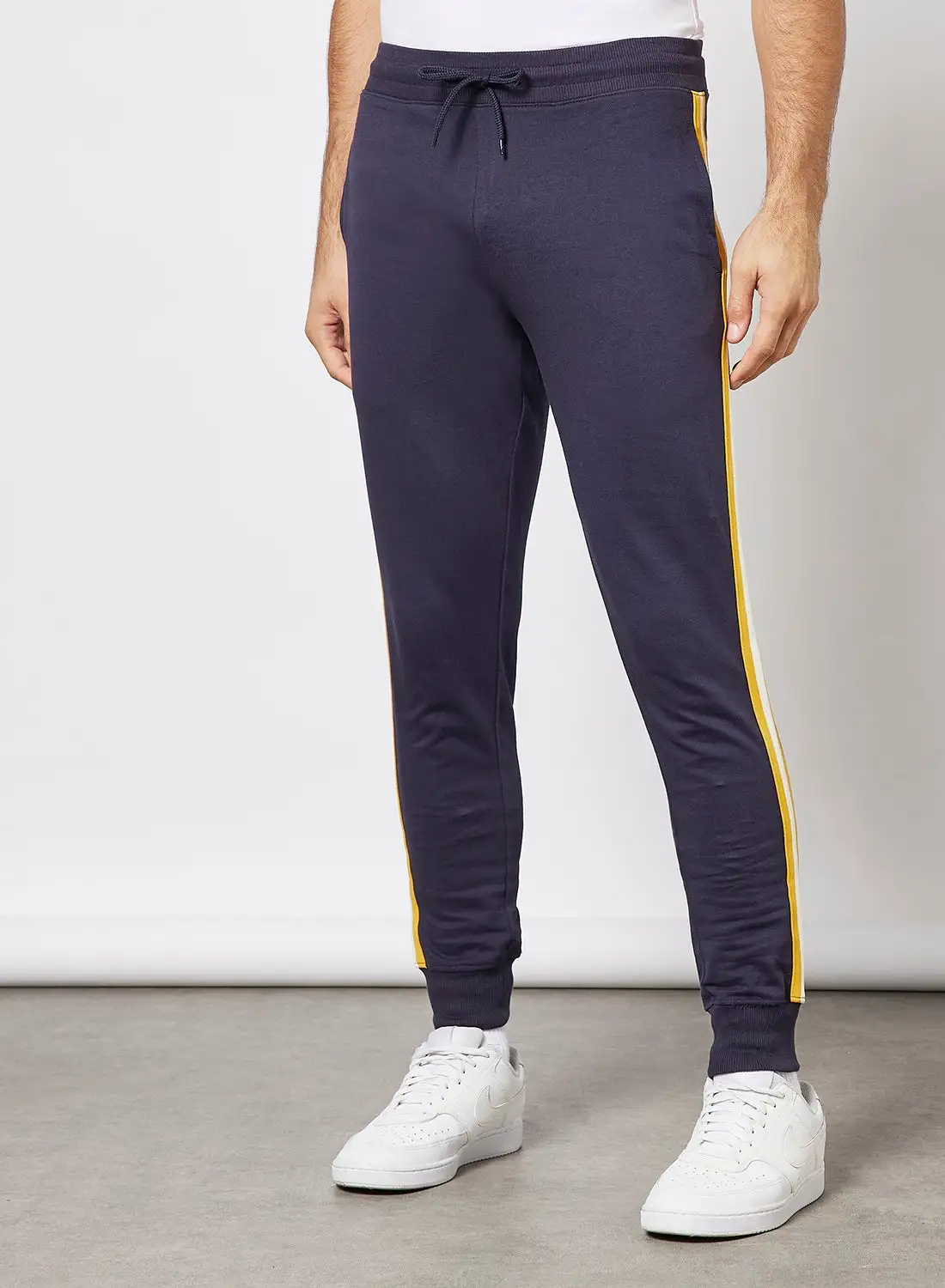 ABOF Regular Fit Joggers Navy/Yellow/White