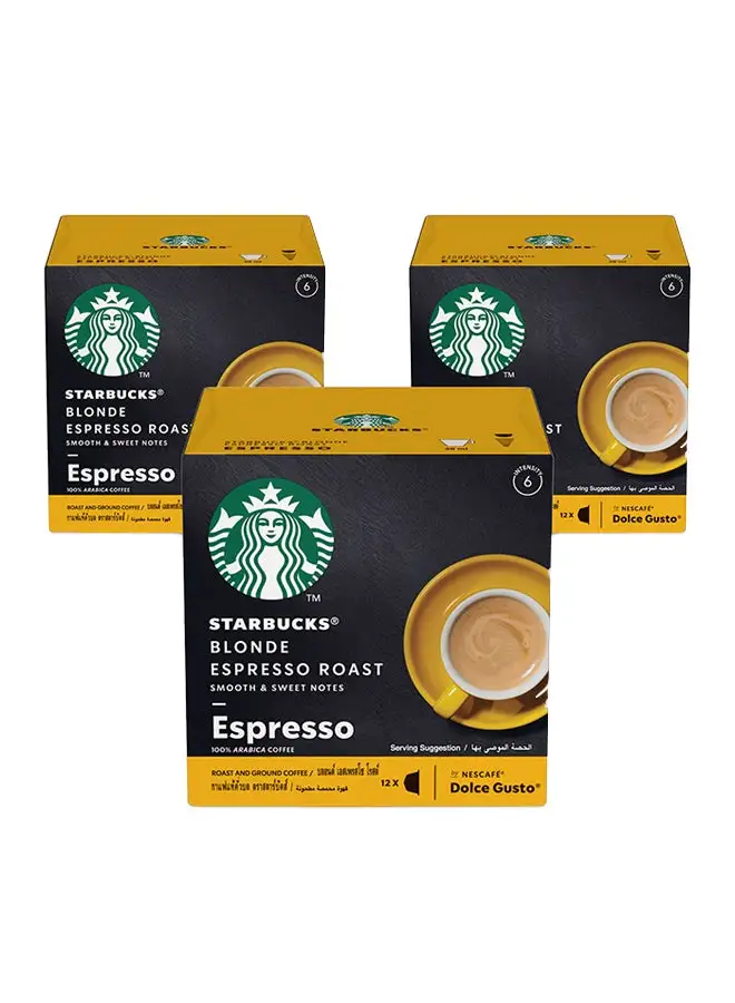 Starbucks Blonde Espresso Roast Nescafe Dolce Gusto Coffee Pods 66grams pack_of_3