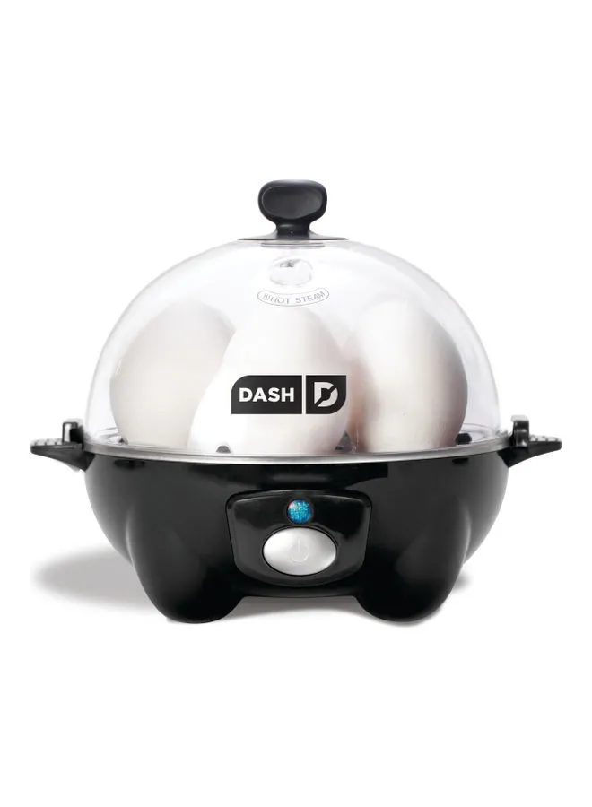 Dash Rapid Egg Cooker: 6 Egg Capacity Electric Egg Cooker For Hard Boiled Eggs, Poached Eggs, Scrambled Eggs, Or Omelets With Auto Shut Off Feature 360 W DEC005BK Black/Clear