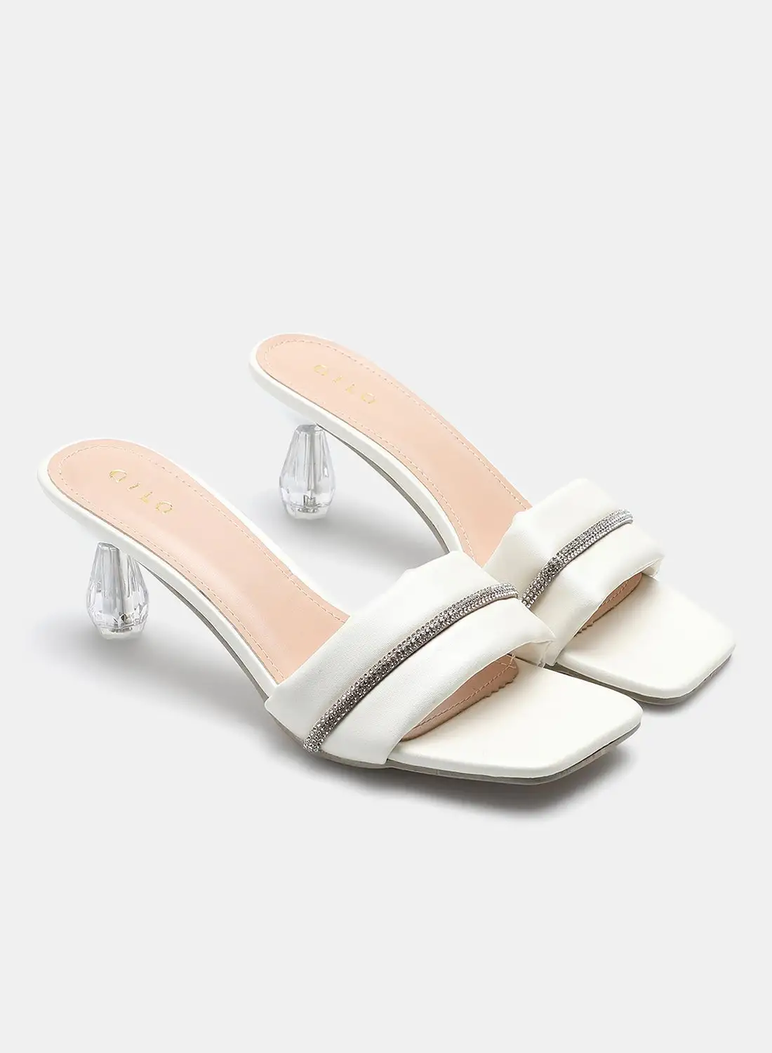 Aila Slip-On Heeled Sandals Soft Sand