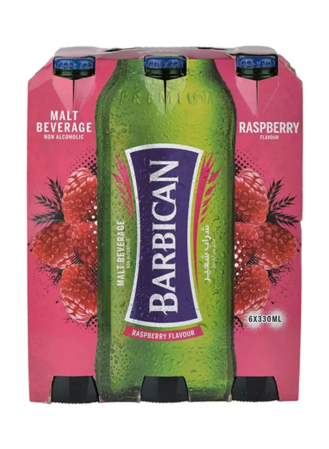 Barbican Raspberry Flavoured Non-Alcoholic Malt Beverage  NRB 330ml Pack of 6