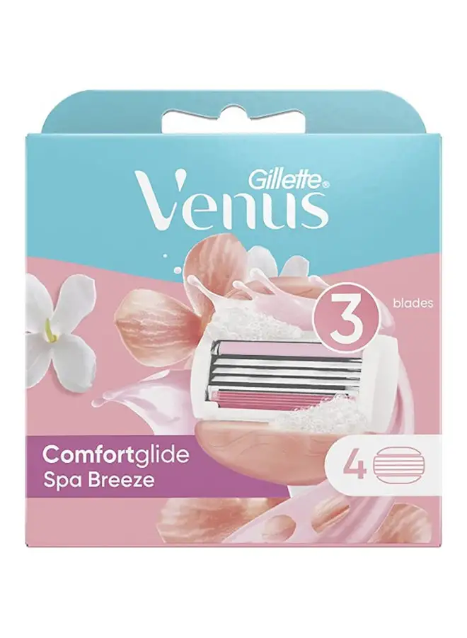 Venus Gillette Spa Breeze Women's Razor Blade Refills 4 Count