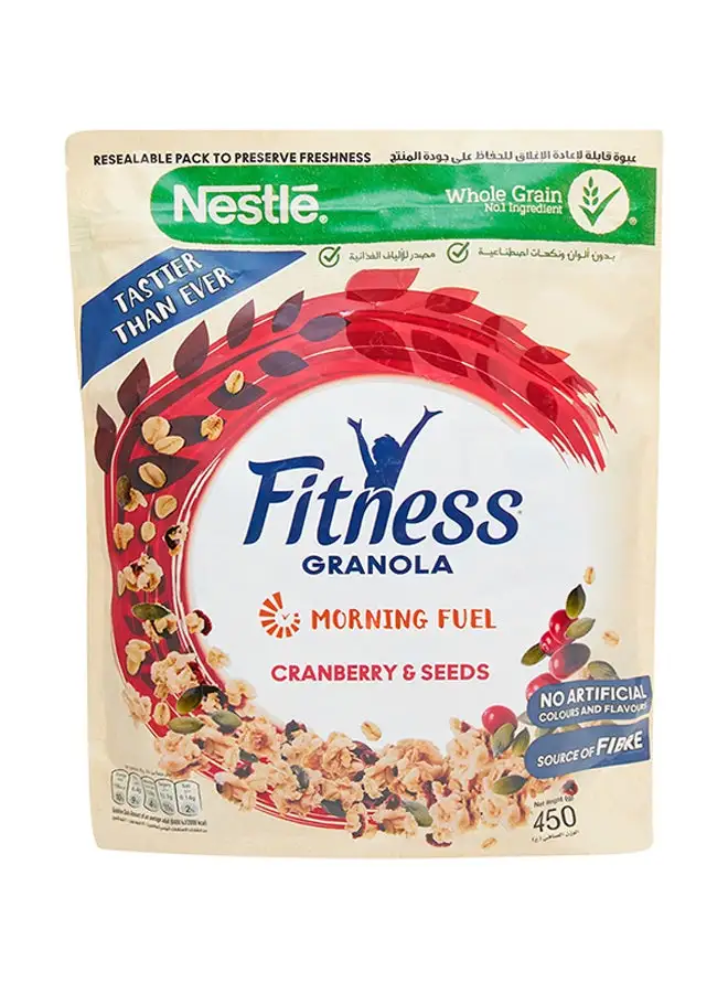 Fitness Granola Cranberries And Pumpkin Seed Bag 450grams