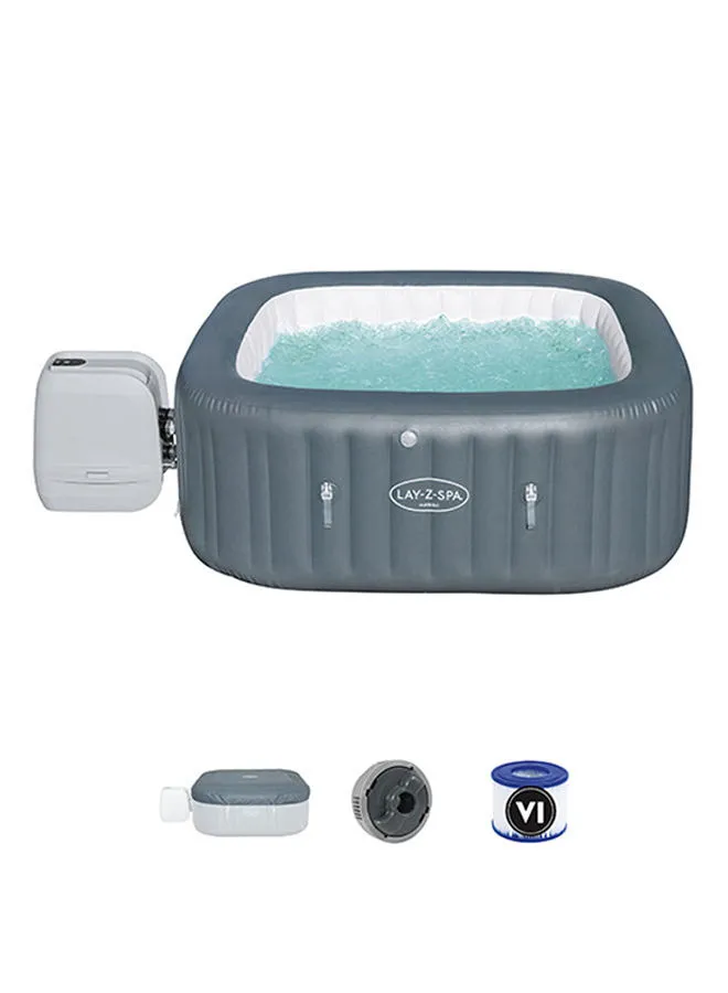 Bestway Lay-Z-Spa Hawaii Hydro Jet Pro - Grey - 1 Spa, 1 Pool Cover, 1 Spa Pump, 1 Chemconnect Dispenser, Filter Cartridge (Vi), Repair Kit, Hydrojet Pro System 180x180x71cm