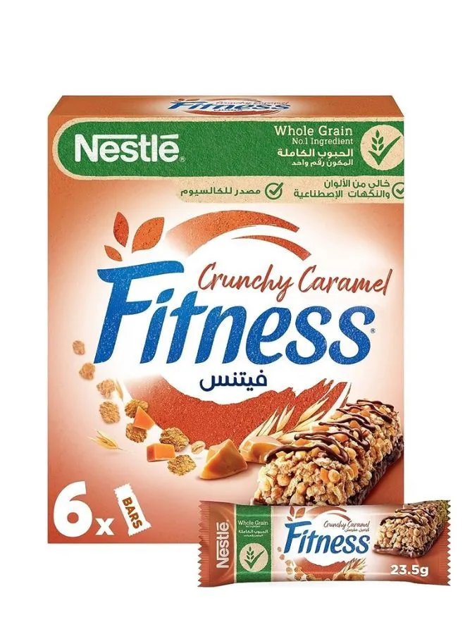 Fitness Crunchy Caramel Breakfast Cereal Bar 23.5grams Pack of 6