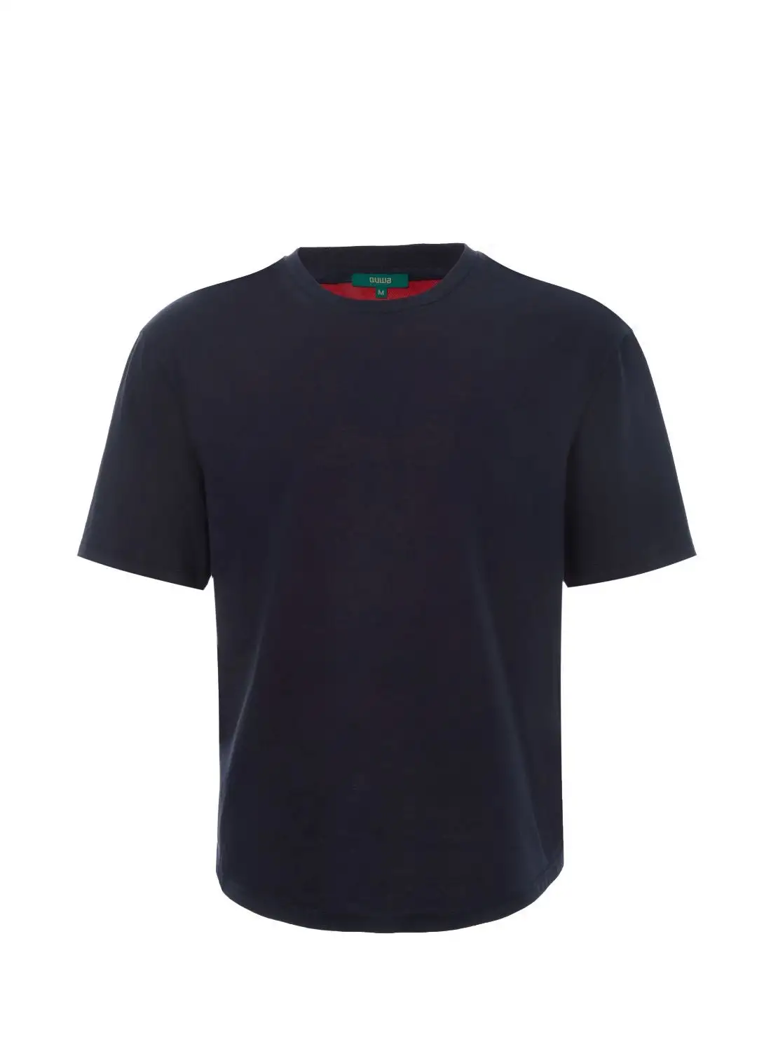 QUWA Two Tone Casual Crew Neck T-Shirt Navy/Maroon