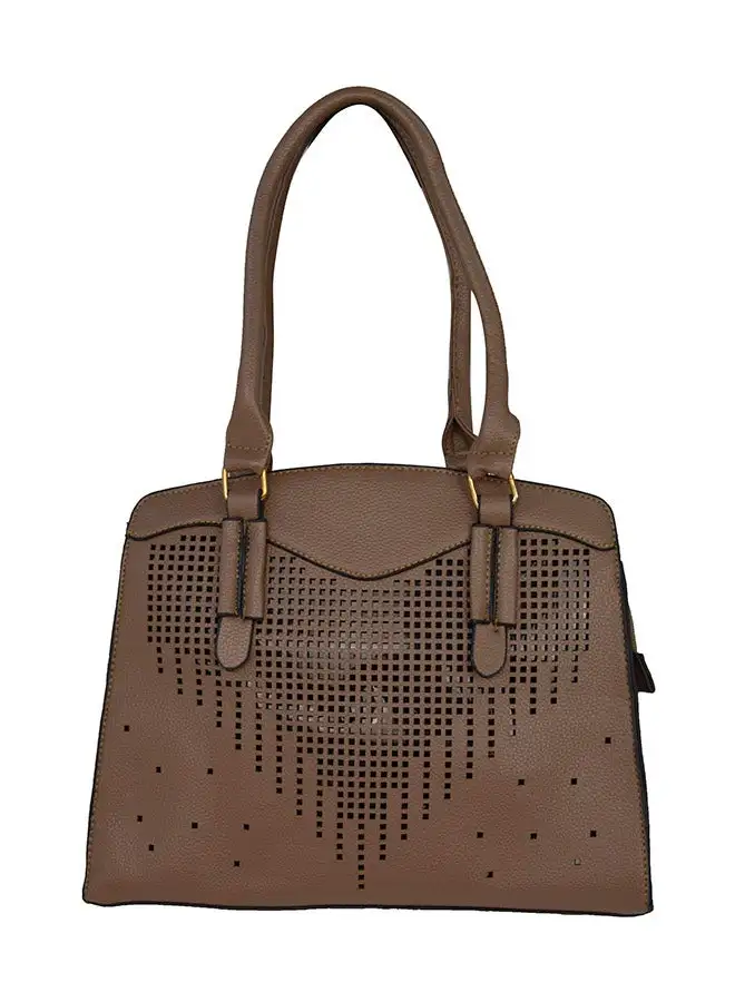 Generic Split Leather Shoulder Bag Brown