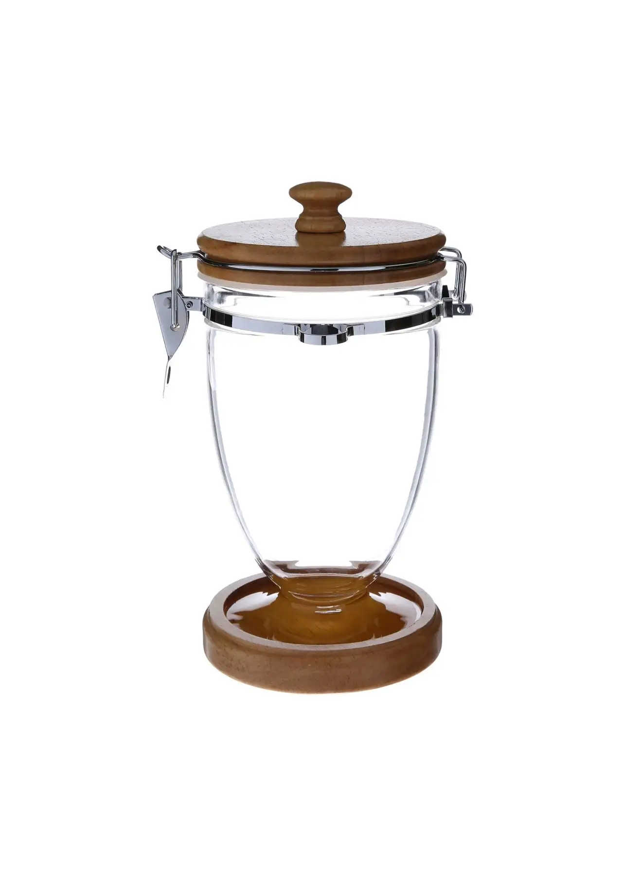 ACRYLIC Champion Shape Canister Brown/Clear 22cm