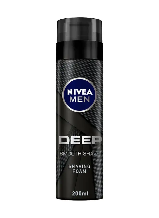 Nivea Men Deep Smooth Shave Shaving Foam l Black Carbon 200ml