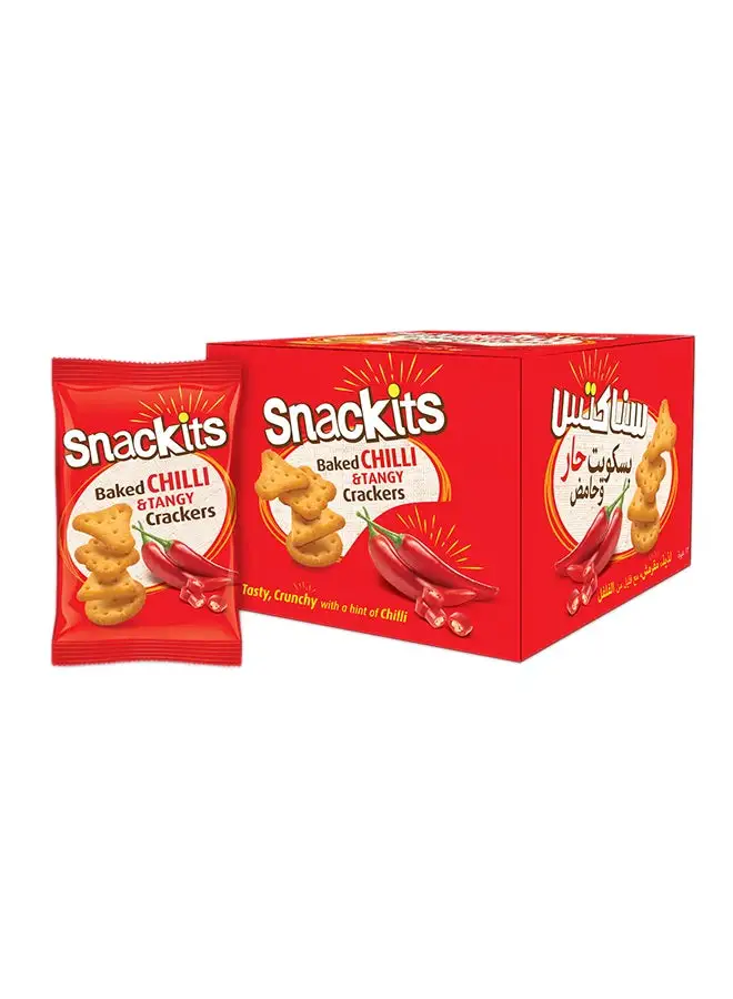 Snackits Baked Chilly And Tangy Crackers 26grams Pack of 12