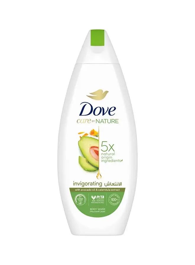 Dove Care By Nature Invigorating Avocado And Calendula Body Wash White 250.0ml