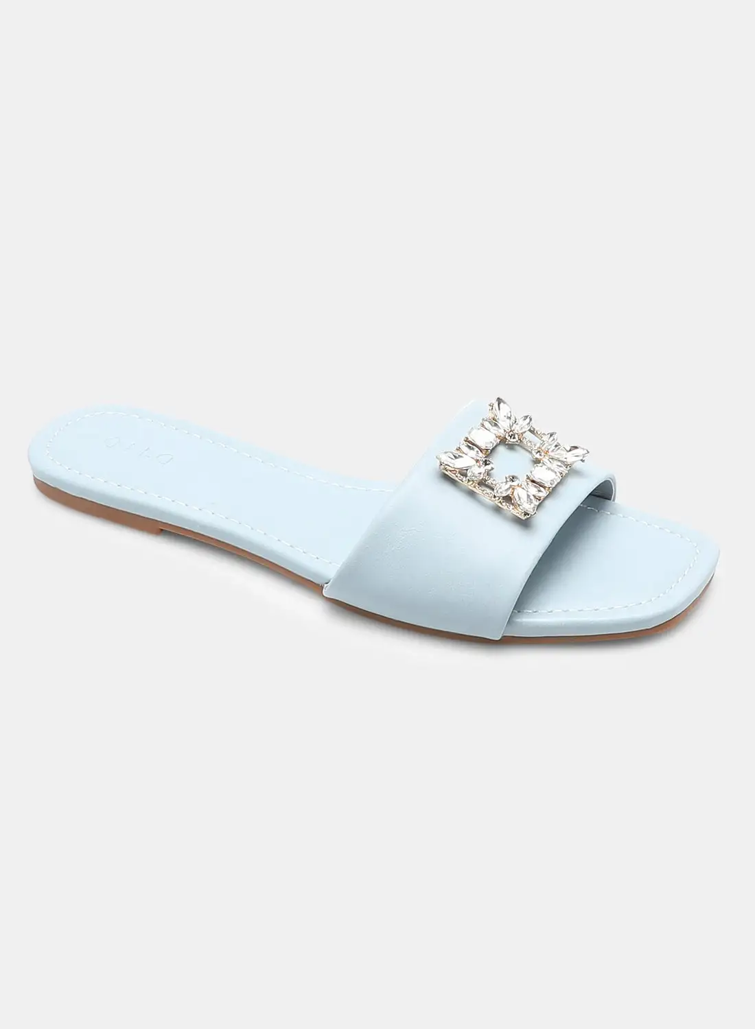 Aila Slip-On Flat Sandals Blue