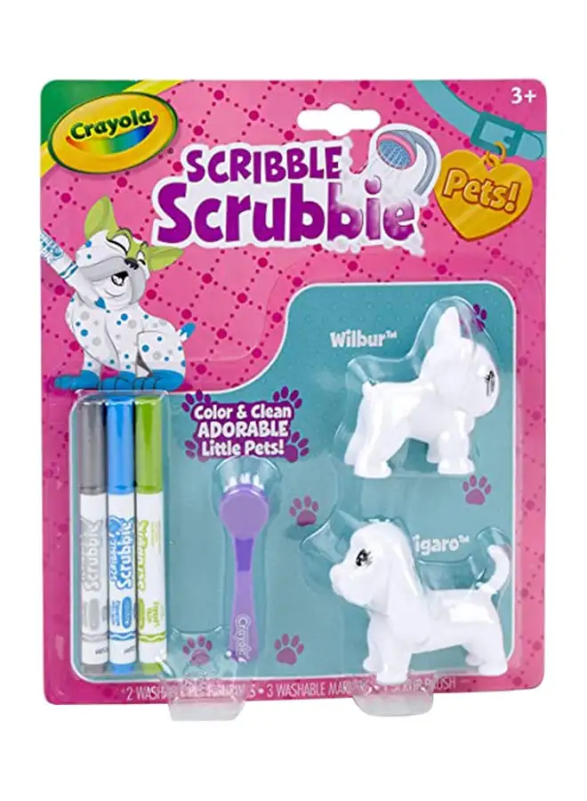 Crayola Scribble Scrubbie الحيوانات الأليفة ، الكلاب 24.13x19.69x3.96 سم