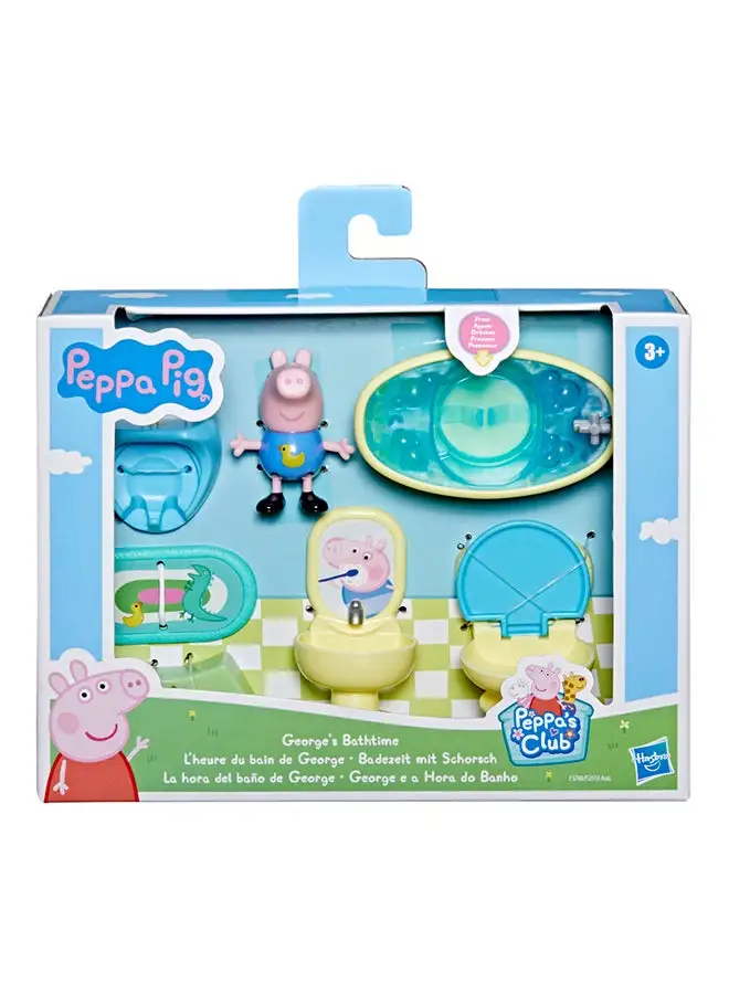 Peppa Pig Peppa  Peppa's Adventures George’s Bathtime Accessory Set Preschool Toy, George  Figure and 6 Accessories, for Ages 3 and up