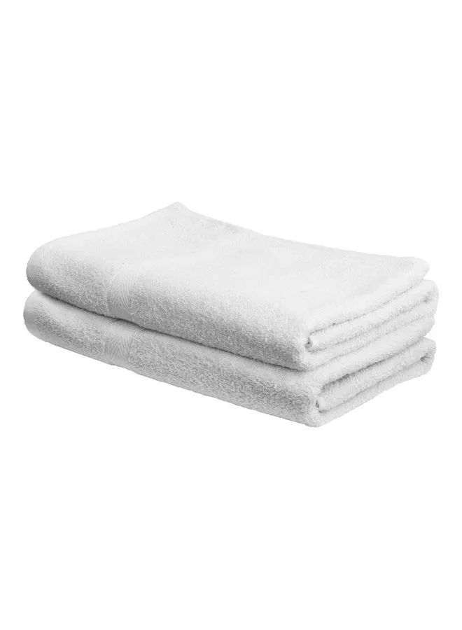 Hotel Linen Klub 2-Piece Fast Absorbent Bath Towel Set White 70 x 140cm