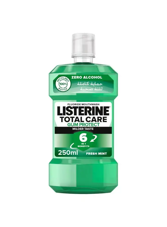 Listerine Antiseptic Mouthwash For Teeth And Gum Defense - Milder Taste Soft Green 250ml