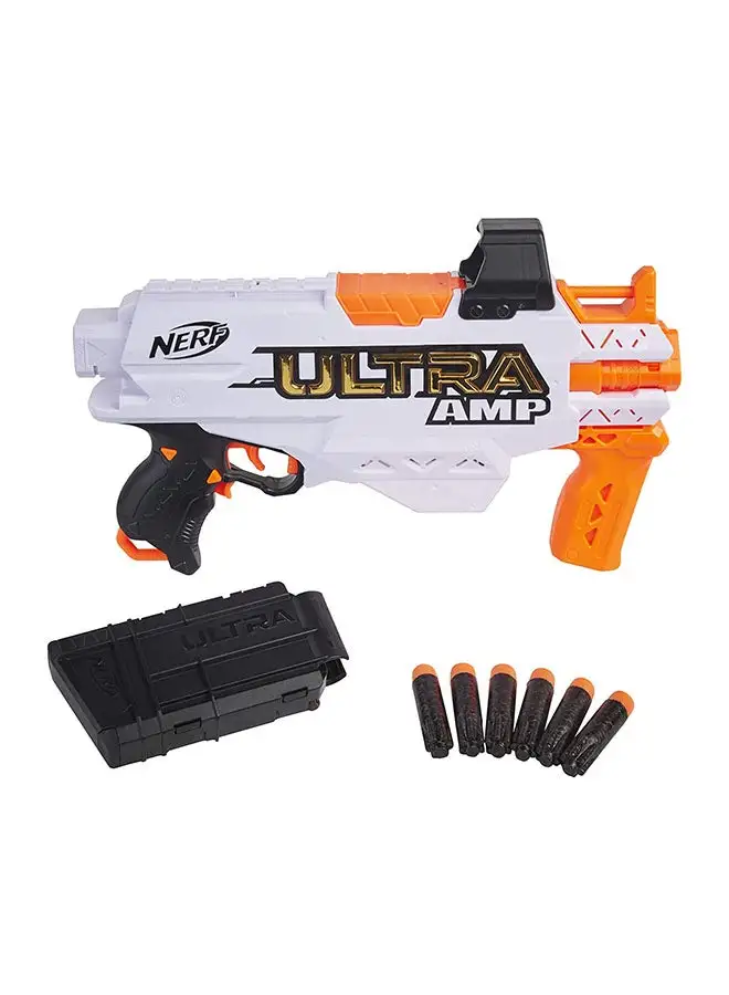 مسدس NERF Ultra Amp الميكانيكي، مشبك 6 سهام، 6 سهام، متوافق فقط مع Ultra Darts