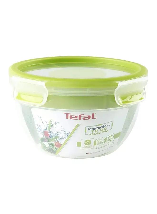 Tefal Masterseal Food Keeper Salad Box Green/Clear 1Liters