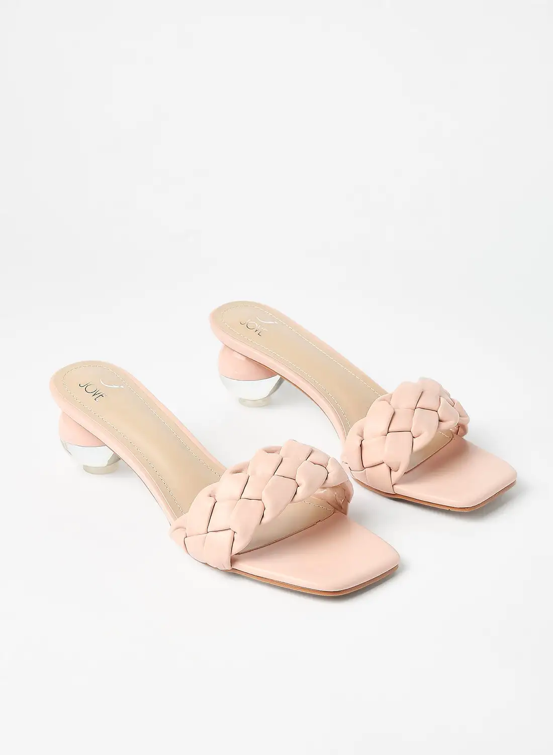 Jove Stylish Elegant Heeled Sandals Pink