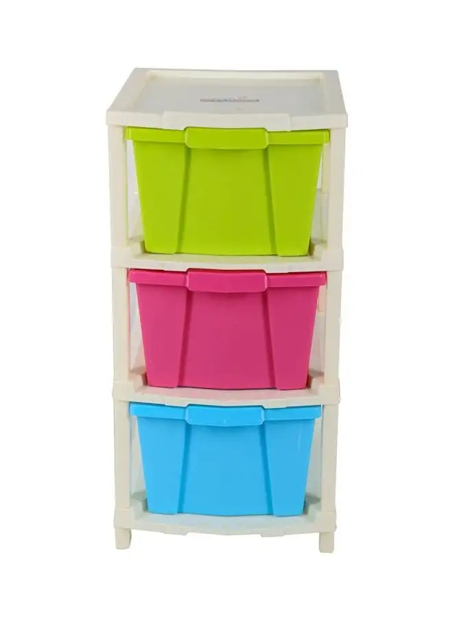 Cosmoplast Multipurpose Storage Cabinet 3 With Wheels Mix 52x42x70cm