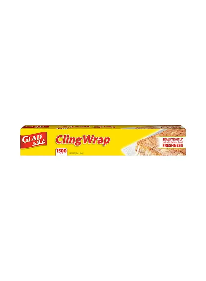 Glad Cling Wrap Plastic Wrap 1500 Sq.Ft