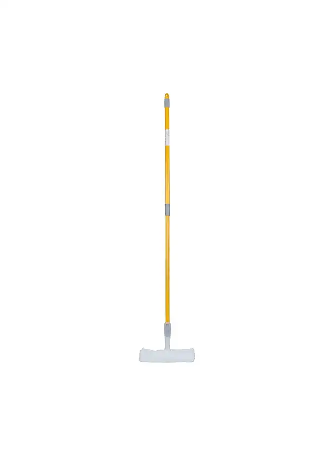 APEX Microfibre Window Washer Squeegee With Telescopic Handle Yellow/Grey/White 25cm