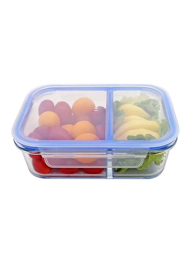 Feelings Two Section Glass Storage Container Clear 700ml 