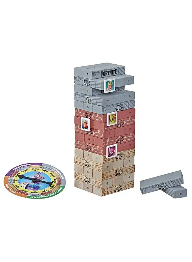 HASBRO - GAMING Fortnite Edition Game, Wooden Block Stacking Tower Game For Fortnite Fans, Ages 8 And Up 4 Players