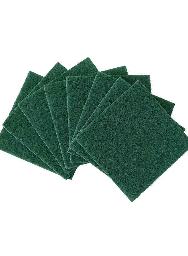 APEX Maxi Abrasive Fibre Sponges - High Quality, Durable, Heavy-duty Scrub, Efficient and Easy to Use 8 Pcs Green 15x5x0.75cm