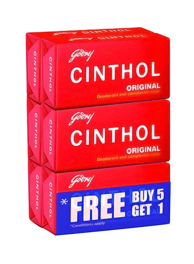 Cinthol Original Deodorant And Complexion Bath Soap 100g Pack of 6