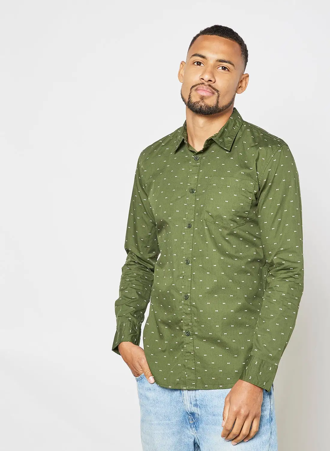 ABOF Regular Fit Shirt Olive